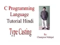 C Programming Language Tutorial in Hindi 43 Type Casting