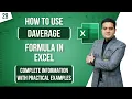 How to use DAVERAGE Formula in Excel Microsoft Excel DAVERAGE Function MS Excel Course