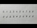 How to improve handwriting easy Cursive writing numbers