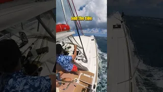 Haulover inlet in the Bahamas! #hauloverinlet #sailing #rough