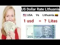 Lithuania Currency - Litas US Dollar Rate in Lithuania Litas Litas to Dollar exchange Rate Today