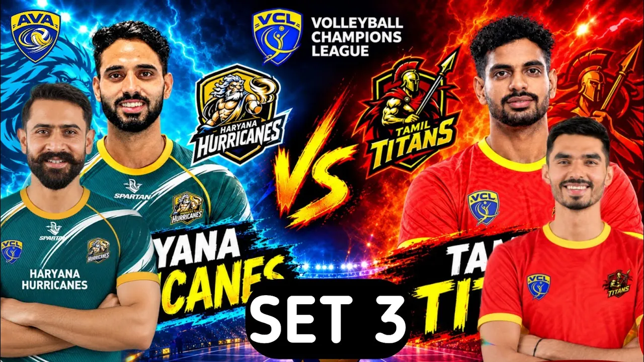 | SET 3 | Haryana Hurricanes VS Tamil Titans | Volleyball champion League | VCL Match 2 |