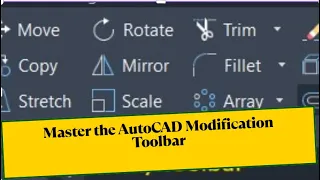 AutoCAD Modify Toolbar Tutorial Mirror Array Copy Rotate Scale Stretch Explained for CXC Students
