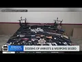 Twenty-seven arrested more than fifty firearms seized during operation in San Bernardino