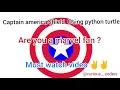 Captain america shield using python turtle Marvel Shield Python turtle Subscribe guys