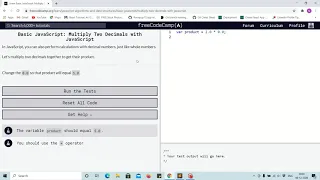 Lesson 15 - Multiply two decimals with javascript