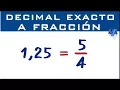 Convert an exact decimal to a fraction