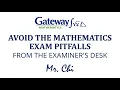 Avoid The Math Exam Pitfalls
