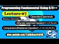 Lecture 07 Binary Operator in Programming in Pashto