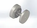 Impulse type steam turbine exploded view in SolidWorks