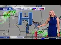 Monday AM Forecast Less humid mostly sunny day