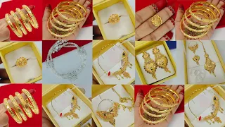 💛 4 सोने की चूड़ियाँ + खूबसूरत गोल्ड रिंग 😍 लेटेस्ट डिजाइन देखकर आप भी खरीदना चाहेंगे! 💍 #shorts 
