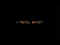 Foundations of C Hello World