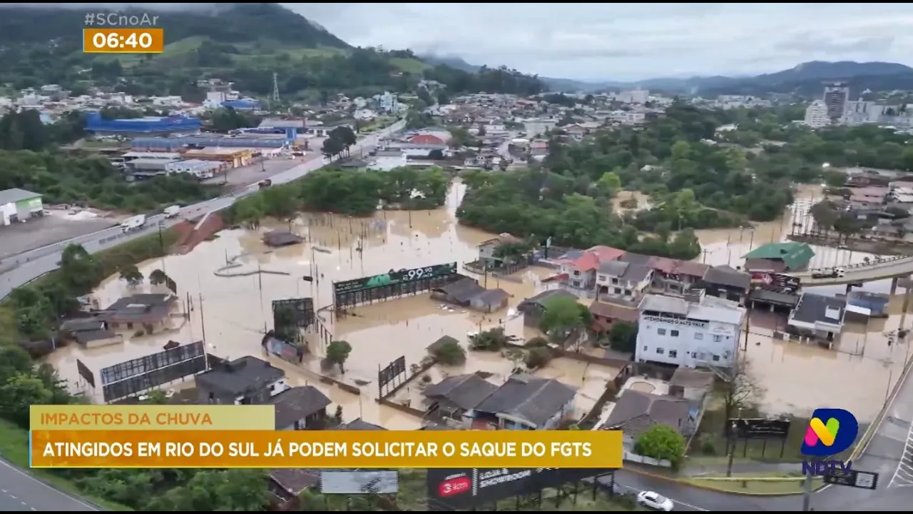 Impactos da chuva: atingidos em Rio do Sul já podem solicitar o saque do FGTS