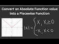 How to write Absolute Value functions as Piecewise functions