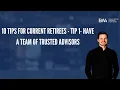 10 Tips for Current Retirees - Tip 1
