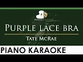 Lagu Tate McRae - Purple lace bra - LOWER Key (Piano Karaoke Instrumental)