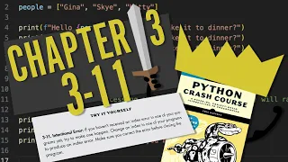 Python Crash Course Chapter 3 Try It Yourself 3-11 Beginner Walkthrough