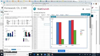 Creating Bar Chart from Contingency Table in Statcrunch