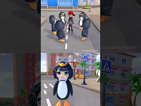 GUGUGAGA Penguin Panic 😅 #scaryteacher3d #shorts