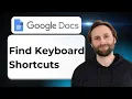 How to Find Keyboard Shortcuts in Google Docs 2026 Guide