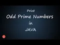 Odd Prime Numbers in JAVA BluejCode