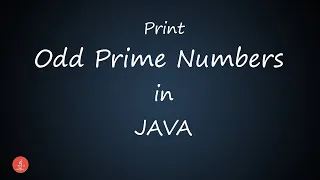 Odd Prime Numbers in JAVA BluejCode