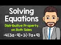 Solving Equations with the Distributive Property on Both Sides Multi-Step Equations