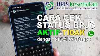 cara cek bpjs kesehatan aktif atau tidak lewat wa