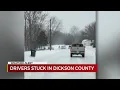 Middle TN Winter Weather Drivers stuck in Dickson County
