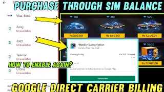 Download Free Fire Topup Diamonds With Sim Balance | How To Make App Purchasing Via Sim Balance | GOOGLE DCB MP3