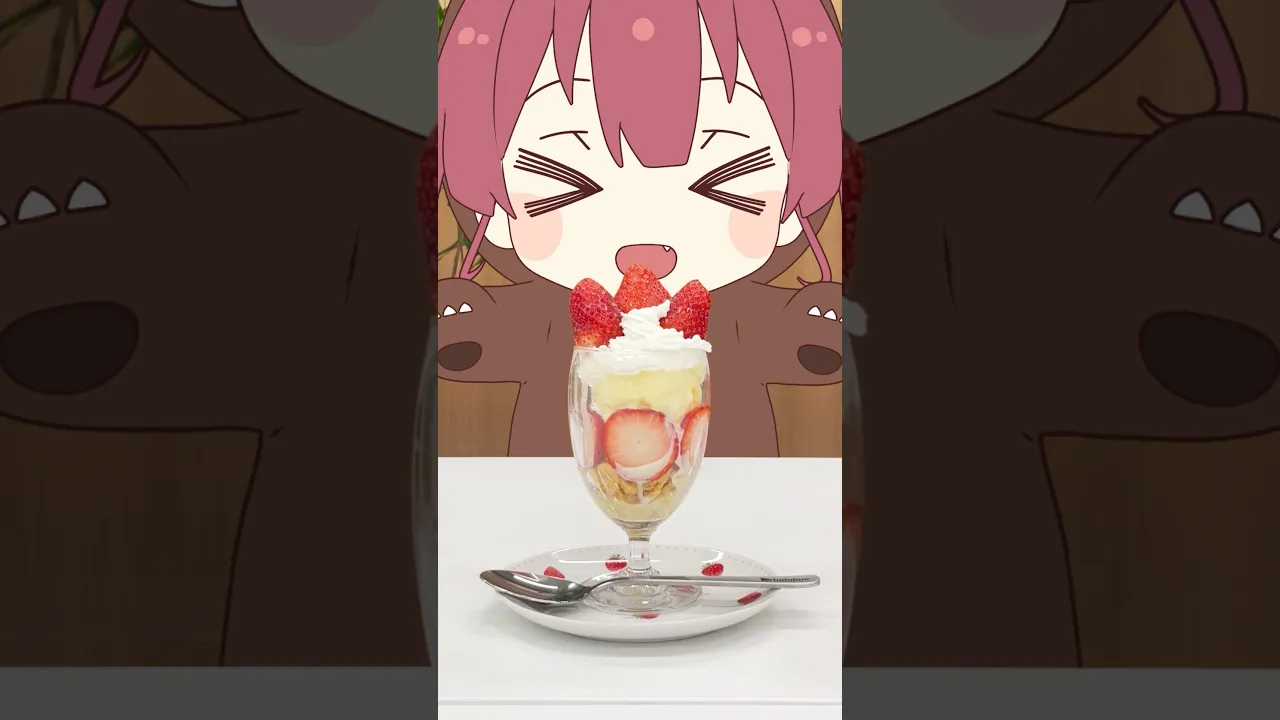 クマリンのパーフェクトパフェづくり🐻🍓🍰#shorts #funnyvideo
