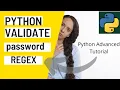 Python Validate Password using RegEx