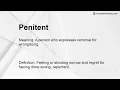 Penitent Meaning