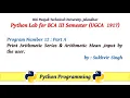 Python Lab Part 12A Print Arithmetic Progression and Calculate Arithmetic Mean of the Series