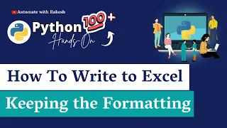 Python Write to Excel Keep Formatting How to Write Excel and Keep Formatting Intact in Python