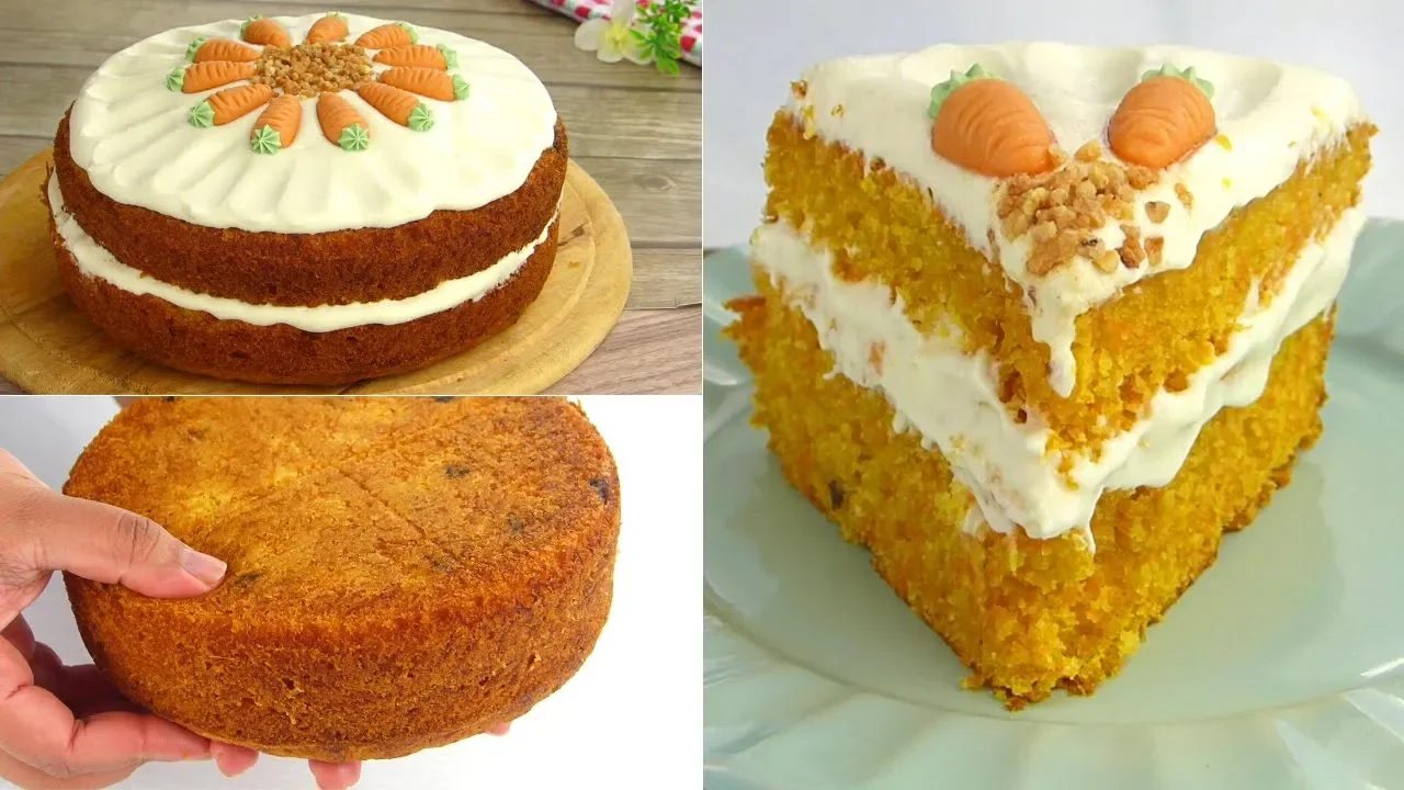 Carrot Cake and Cream Cheese Recipe for Beginners || Cream Cheese Frosting Recipe for Carrot Cake. 