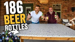 I Used 186 Beer Bottles to Make a Glass Terrazzo Dining Table