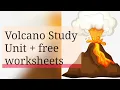 Volcano Worksheets Study Unit with free printables