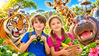 Tigris, víziló, zsiráf és még sokan mások! 🐯🦒 Állatos kaland gyerekeknek