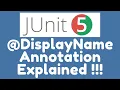 DisplayName annotation in JUnit 5