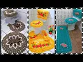 Crochet bathroom set Bathroom rug Bathroom mat Toilet seat cover Easy modern bathroom set