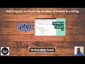 PHP Program to Count The Number of Vowels in a String Article Demo Online Web Tutor