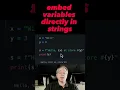 Put variables in strings in MODERN Python