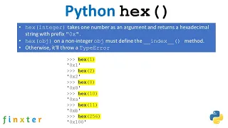 Python hex Function -