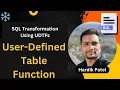 UDTF User-defined table function using SQL in Snowflake