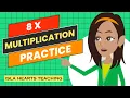 Multiplication Practice for Kids Times Tables Drills 8x - Multiplying Math Facts