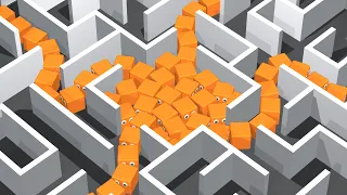 AI Learns to Escape Giant Maze