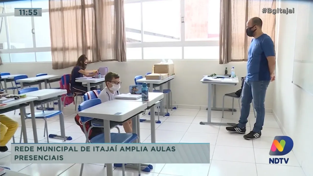 Rede municipal de Itajaí amplia aulas presenciais