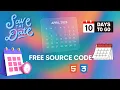 Calendar Glassmorphsm 33-Calendar-Glassmorphsm Free Source Code Web Dev Projects